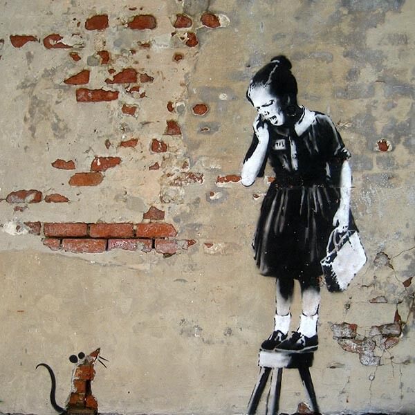 Ratgirl Artwork - Banksy - obrazy, fototapety, plakaty