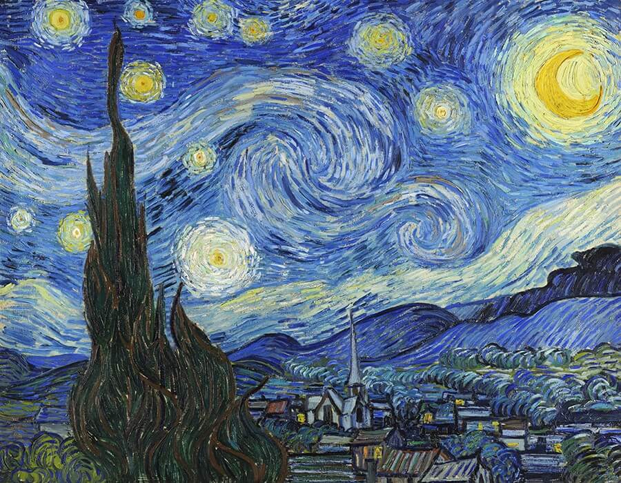 Gwiaździsta noc - Vincent van Gogh - obrazy, fototapety, plakaty