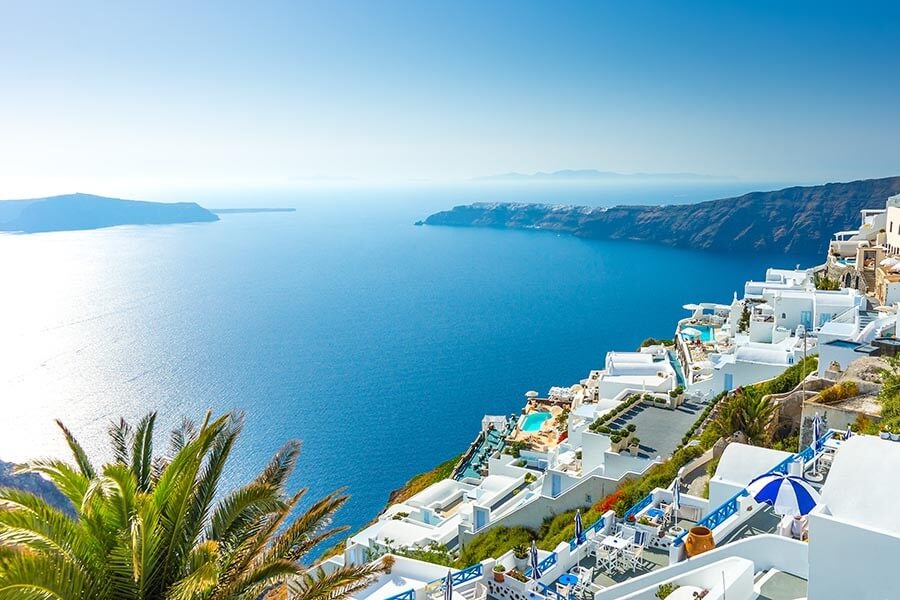 Wakacje w Grecjii, wyspa Santorinii, Cyklady - obrazy, fototapety, plakaty